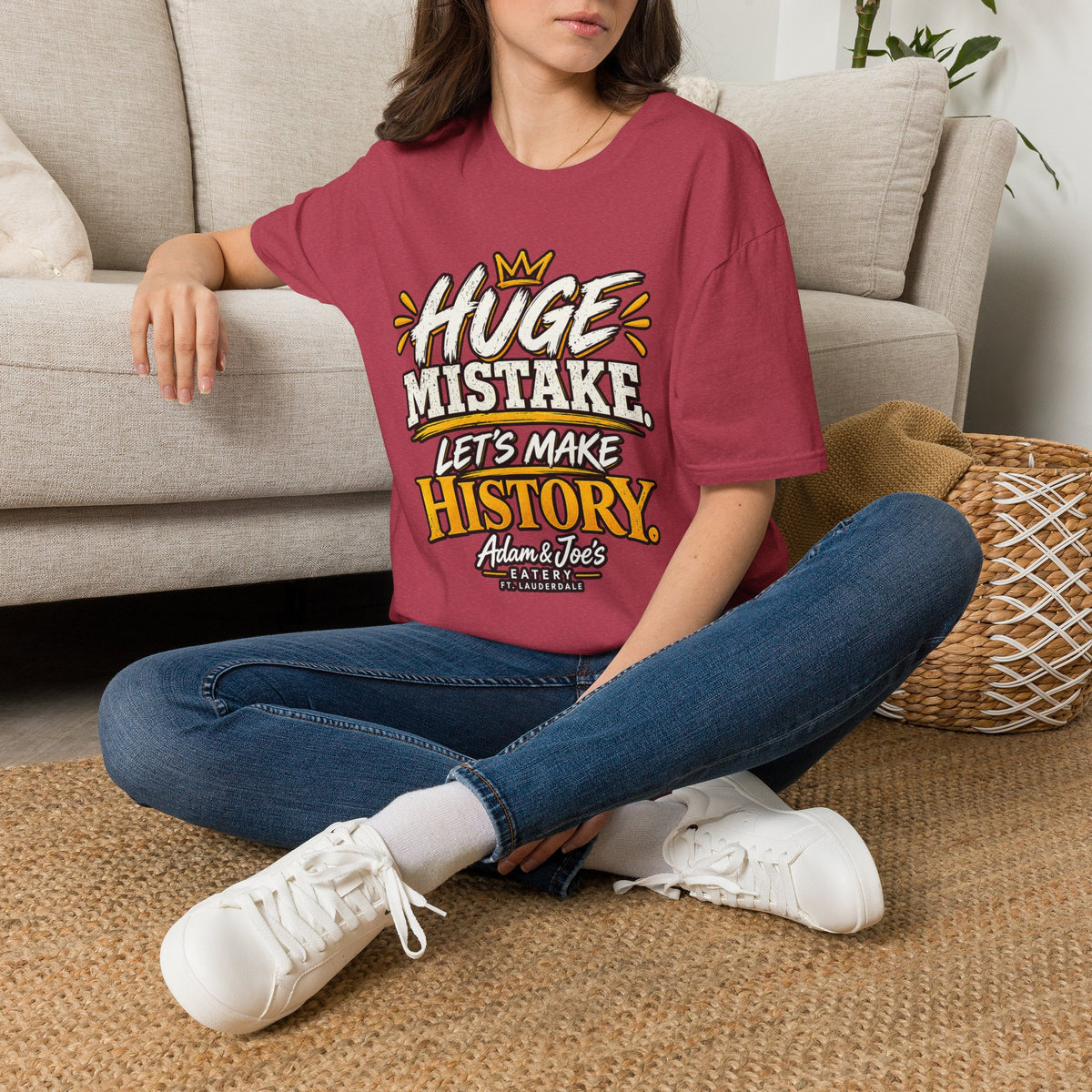 Huge Mistake T‑Shirt — “Let’s Make History” Graphic Tee