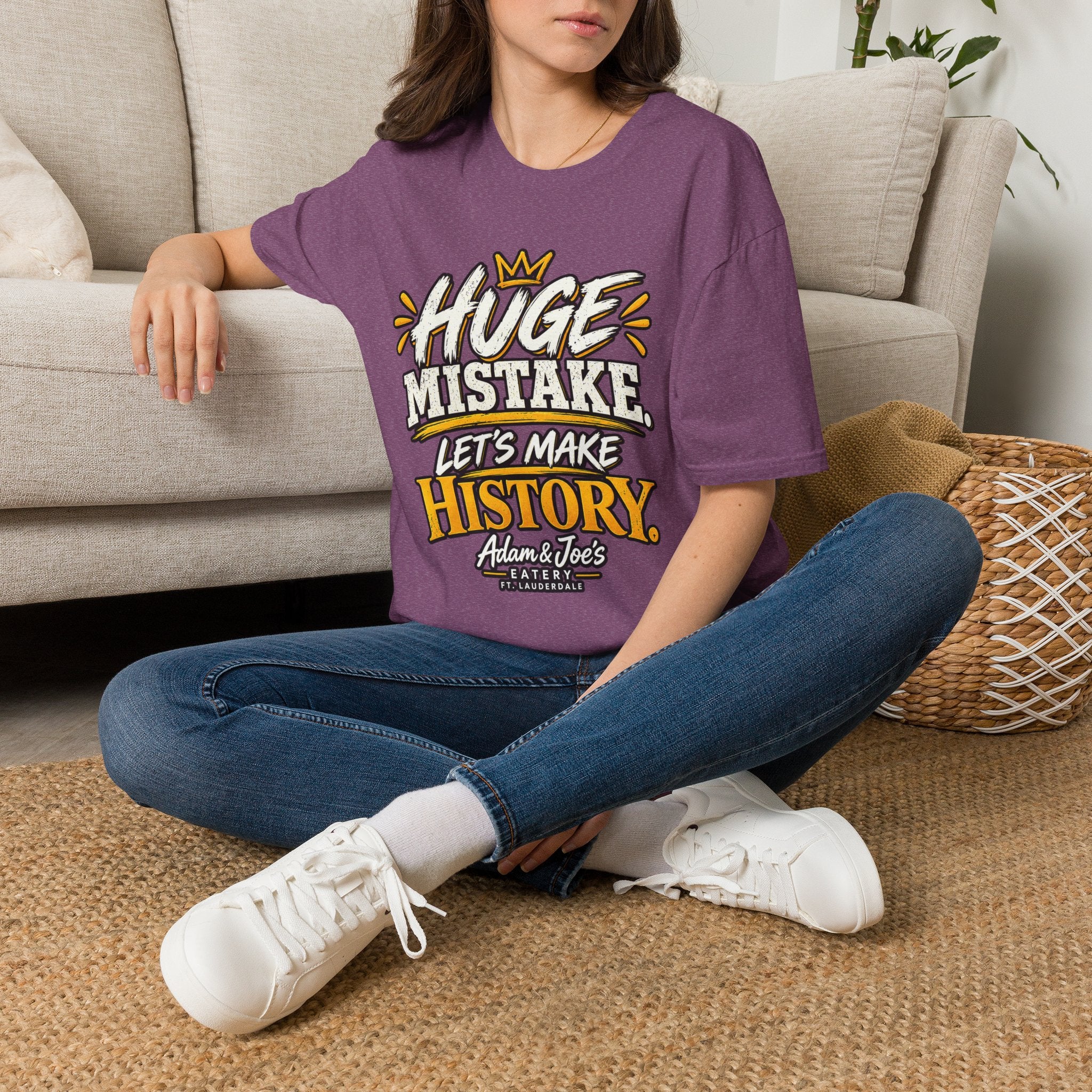 Huge Mistake T‑Shirt — “Let’s Make History” Graphic Tee