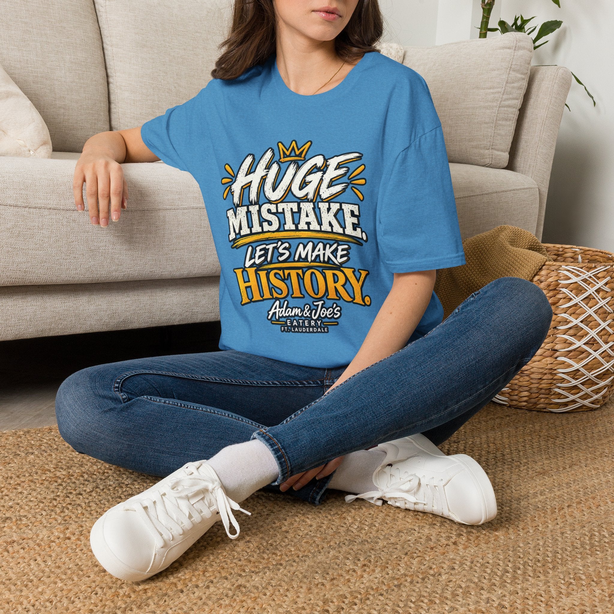 Huge Mistake T‑Shirt — “Let’s Make History” Graphic Tee