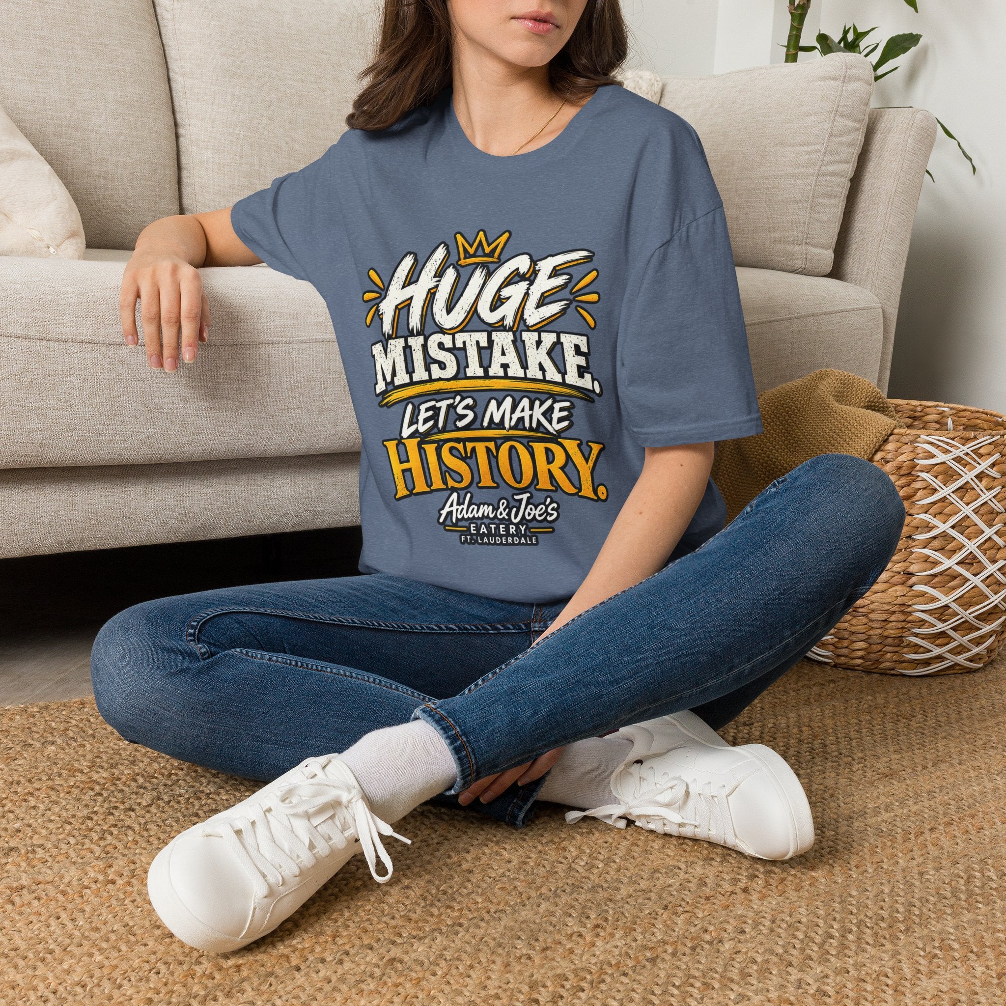 Huge Mistake T‑Shirt — “Let’s Make History” Graphic Tee