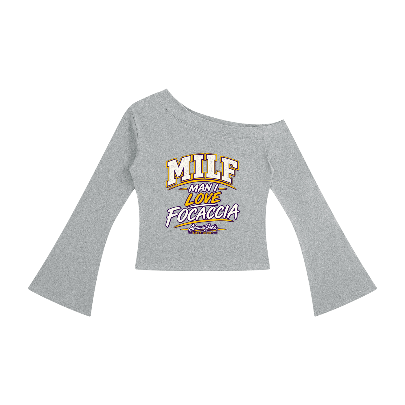 Women's Off-Shoulder MILF Bell Sleeve T-Shirt